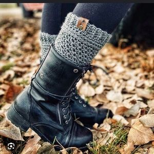 Hand crocheted boot cuffs